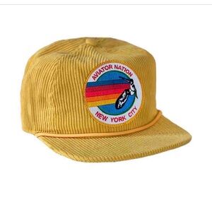 AVIATOR NATIONAL Signature Venice - Vintage Corduroy Trucker Hat Color: Gold
